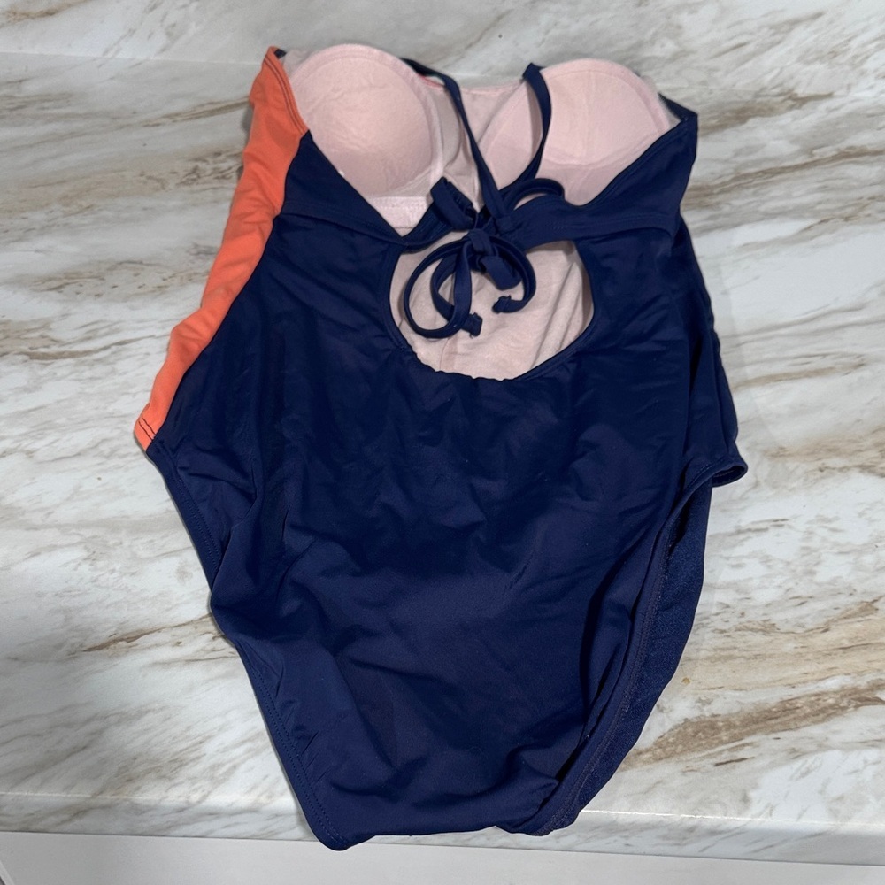 Colorful Striped ladies one piece Swimsuit - Picture 2 of 3